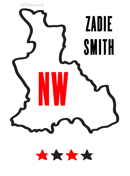 NW. Zadie Smith. Book Review. [Image: Outline of Northwest London] 4 stars